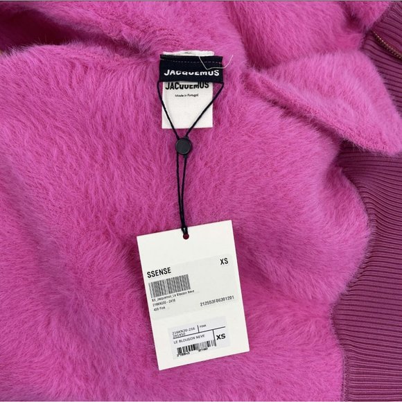 Jacquemus - New w/ Tags - Le Blouson Neve Zip Bomber - Pink - XS - Jacket - Picture 8 of 13